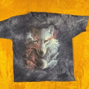 The Mountain Tie Dye Wolf Moon T Shirt Mens XL